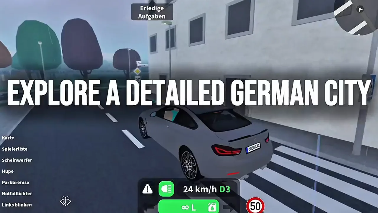 Fahrt durch die deutsche Stadt