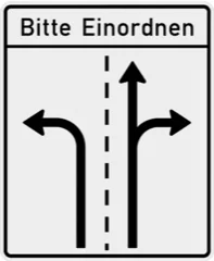 Choisir sa voie – Panneaux de signalisation