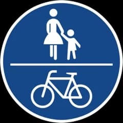 Gemeinsamer Geh- und Radweg – Verkehrszeichen