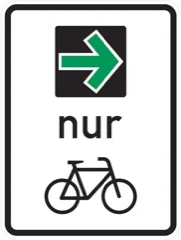 Zielona strzałka dla rowerów