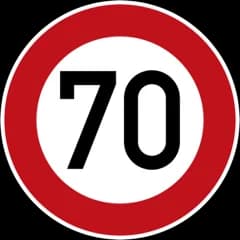 Vitesse maximale 70 – Panneaux de signalisation