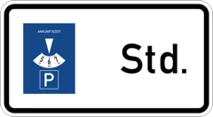 Parkdauer begrenzt – Verkehrszeichen
